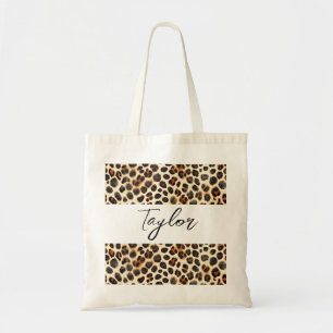 Customized Leopard Print Tote Bag