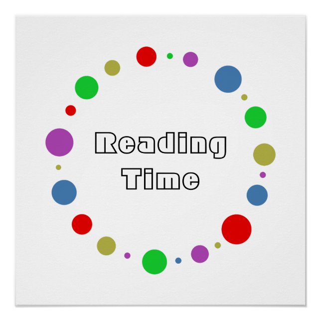 Customized Library, School Quote Colour Geometric Poster (Front)