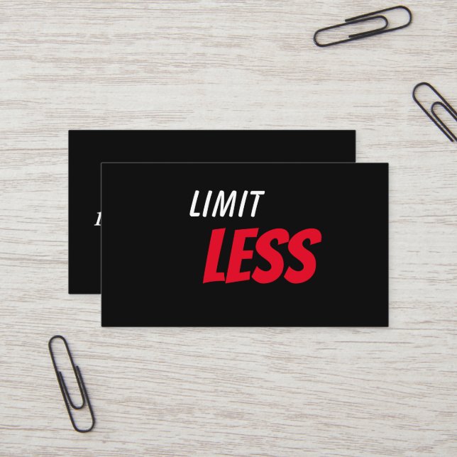 Customized Limitless  Business Card (Front/Back In Situ)