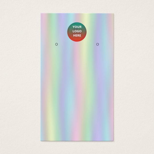 Customized  Logo Holographic Abstract Earring  (Front)