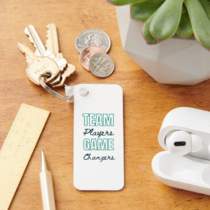 Customized Logo Inspirational Team Player Office Keychain