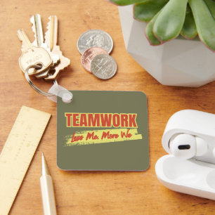 Customized Logo Inspirational Teamwork Business Keychain