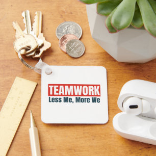 Customized Logo Inspirational Teamwork Business Keychain