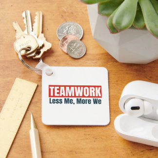 Customized Logo Inspirational Teamwork Business Keychain