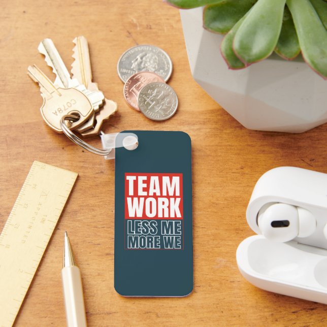 Customized Logo Inspirational Teamwork Business Keychain (Desk)
