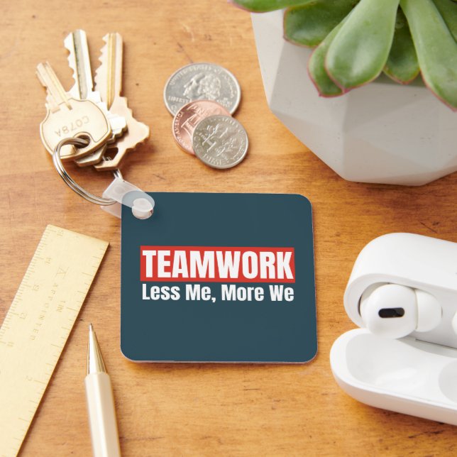 Customized Logo Inspirational Teamwork Business Keychain (Desk)