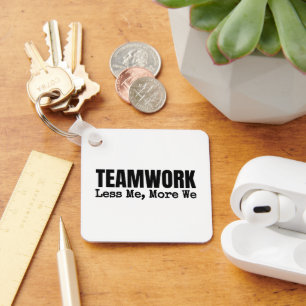 Customized Logo Motivational Teamwork Business Keychain