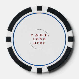 Customized Logo, QR, Text Business Card Poker Chips