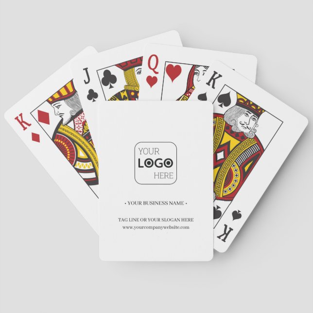 Customized Logo With Promotional Business Slogan Playing Cards (Back)