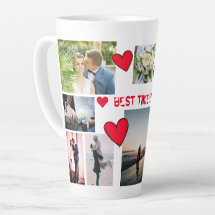 Customized Love BEST TIME EVER Collage 12 Photos Latte Mug