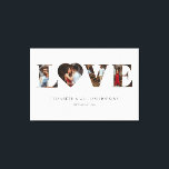 Customized Love Heart 4 Photo Canvas Print<br><div class="desc">Modern and elegant design printed Customized Love Heart 4 Photo Canvas Print that can be customized with your text. Please click the "Customize it" button and use our design tool to modify this template. Check out the Graphic Art Design store for other products that match this design!</div>