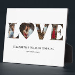 Customized Love Heart 4 Photo Plaque<br><div class="desc">Modern and elegant design printed Customized Love Heart 4 Photo Plaque that can be customized with your text. Please click the "Customize it" button and use our design tool to modify this template. Check out the Graphic Art Design store for other products that match this design!</div>