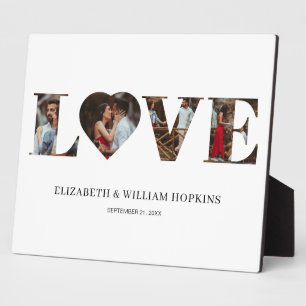 Customized Love Heart 4 Photo Plaque