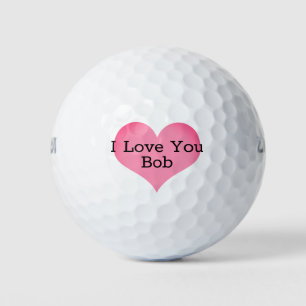 Customized Love Heart Golf Balls