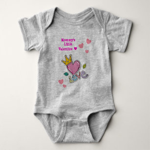 Customized LOVE - MOMMY'S LITTLE VALENTINE ♥ Cute Baby Bodysuit