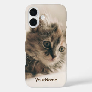 Customized Lovely Sweet Cat Kitten Kitty Case-Mate iPhone 16 Case