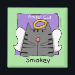 customized magnet<br><div class="desc">It's hard to lose your cat or kitten,  You can memorialize him or her with these square magnets of kitty for refrigerator or desk. Celebrate the love and life of your furry friend with a personalized magnet. Also a great gift idea.</div>