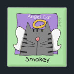 customized magnet<br><div class="desc">It's hard to lose your cat or kitten,  You can memorialize him or her with these square magnets of kitty for refrigerator or desk. Celebrate the love and life of your furry friend with a personalized magnet. Also a great gift idea.</div>