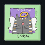 customized magnet<br><div class="desc">It's hard to lose your cat or kitten,  You can memorialize him or her with these square magnets of kitty for refrigerator or desk. Celebrate the love and life of your furry friend with a personalized magnet. Also a great gift idea.</div>