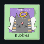 customized magnet<br><div class="desc">It's hard to lose your cat or kitten,  You can memorialize him or her with these square magnets of kitty for refrigerator or desk. Celebrate the love and life of your furry friend with a personalized magnet. Also a great gift idea.</div>