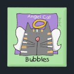 customized magnet<br><div class="desc">It's hard to lose your cat or kitten,  You can memorialize him or her with these square magnets of kitty for refrigerator or desk. Celebrate the love and life of your furry friend with a personalized magnet. Also a great gift idea.</div>