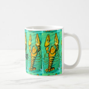 customized maine lobsters green coffee mug