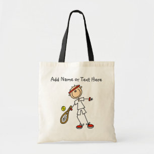 Customized Male Tennis Player Tote  Bag