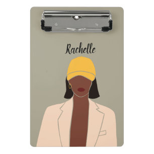 Customized Melanin Queen African American   Mini Clipboard