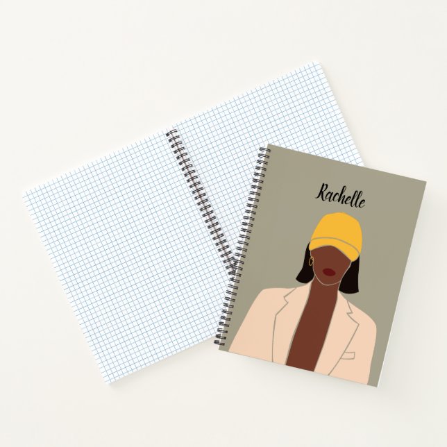 Customized Melanin Queen African American  Notebook (Inside)