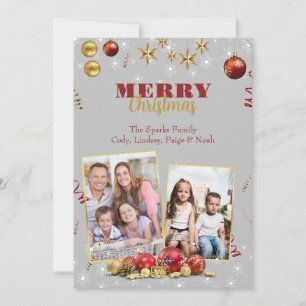 CUSTOMIZED MERRY CHRISTMAS ORNAMENT  HOLIDAY CARD