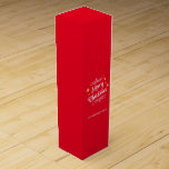 Customized "Merry Christmas" Typography Wine Gift Box<br><div class="desc">Customized "Merry Christmas" Typography Design.

Designs for any Occasion. More designs and matching items are available at my store. - http://www.zazzle.com/designbylang* - Thanks for visiting!</div>