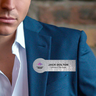 Customized Metallic Name Badge for Employees