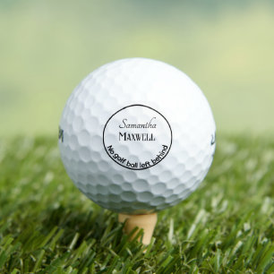 Customized Minimal First Last Name Funny Golf Joke Balls