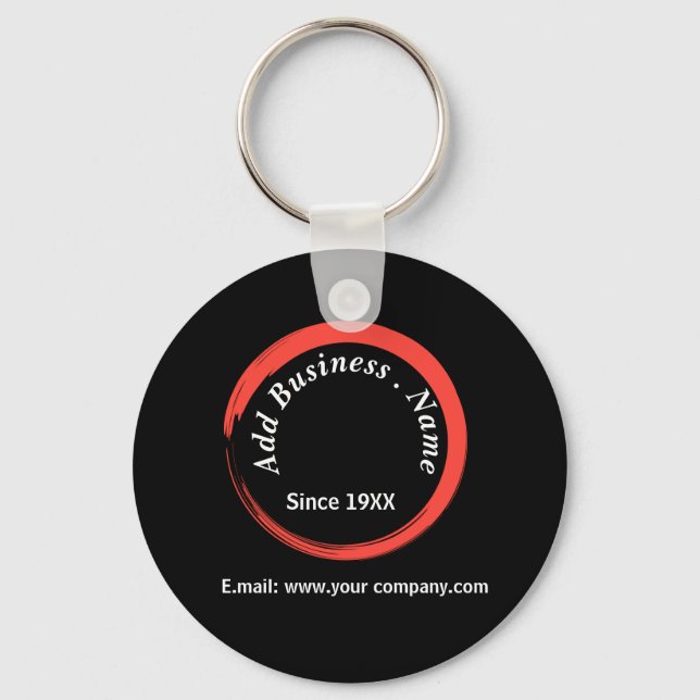  Customized Modern Black Professional Keychain (Front)