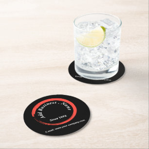  Customized Modern Black Professional  Round Paper Coaster
