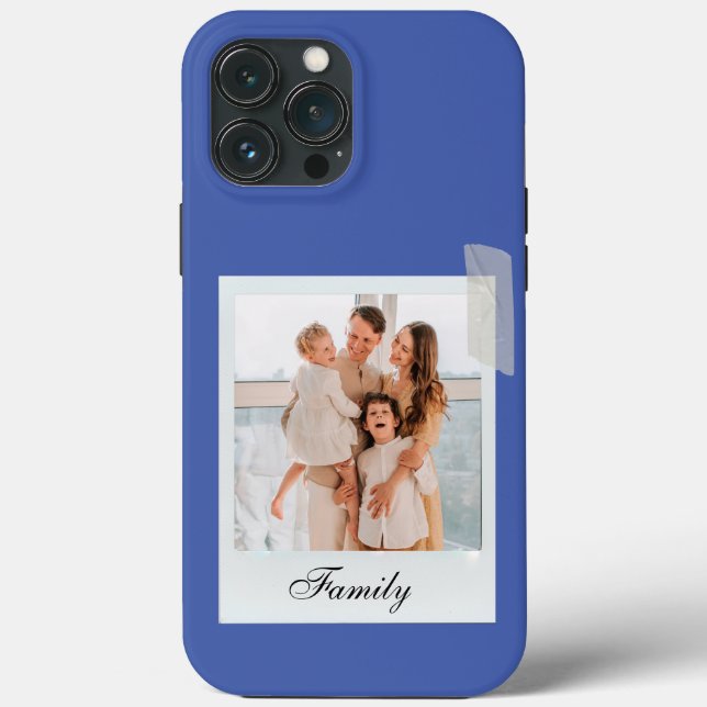 customized modern navy blue Vintage iPhone Case (Back)