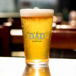 Customized Modern Photo Beer Glass<br><div class="desc">This Beer glass features the template text 'DADS NAME, DAD TO, KIDS NAMES' making the perfect gift for fathers day, birthdays and christmas. Easy to personalize and you can change the font style, size and colour by clicking on the link after personalizing.</div>