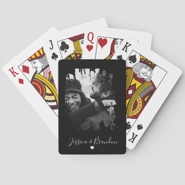 Customized Modern Photo Playing Cards (Back)