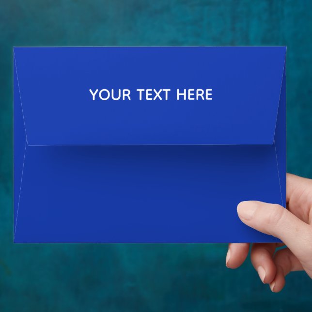 Customized Modern Stylish Minimal Wedding Blue Envelope (Hand)