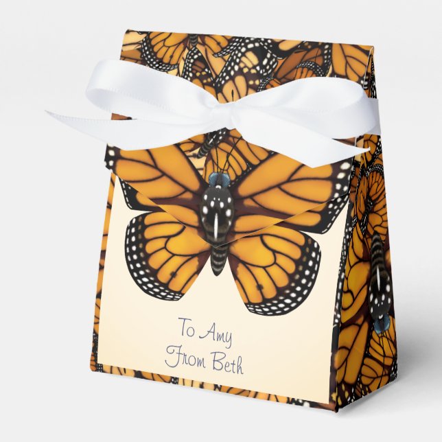 Customized Monarch Butterfly Migration Favor Box (Front Side)