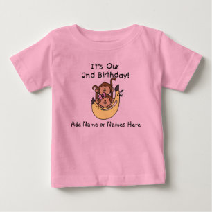 Customized Monkey Twin Boy and Girl Tshirt