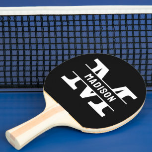 Customized Monogram Initial Name  Ping Pong Paddle