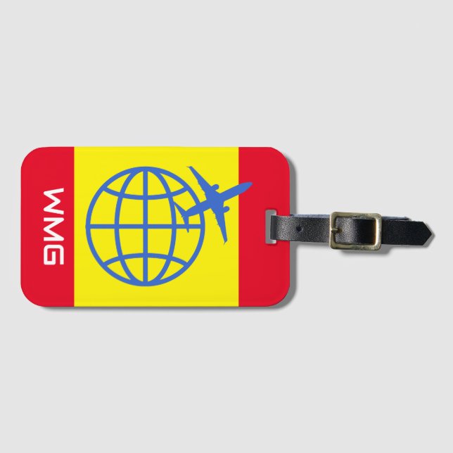 Customized Monogram Luggage Tag (Front Horizontal)