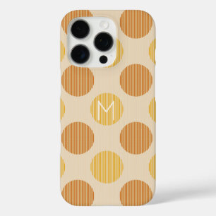 Customized Monogram Modern Circles iPhone 16 Pro Case