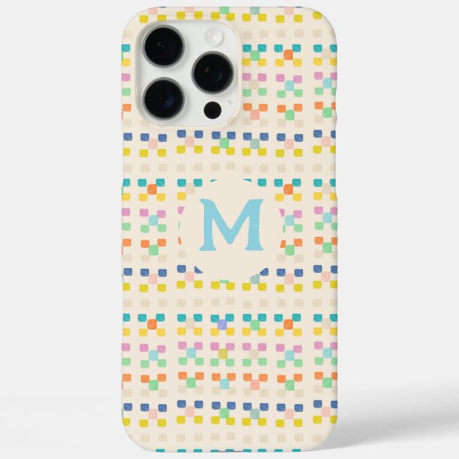 Customized Monogram Modern Watercolor Abstract Case-Mate iPhone Case (Back)