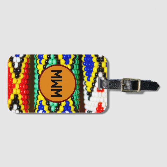 Customized Monogram Southwest Style Luggage Tag (Front Horizontal)