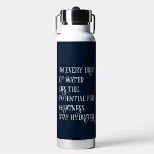 Customized Motivational Water Quotes white fonts Bottle