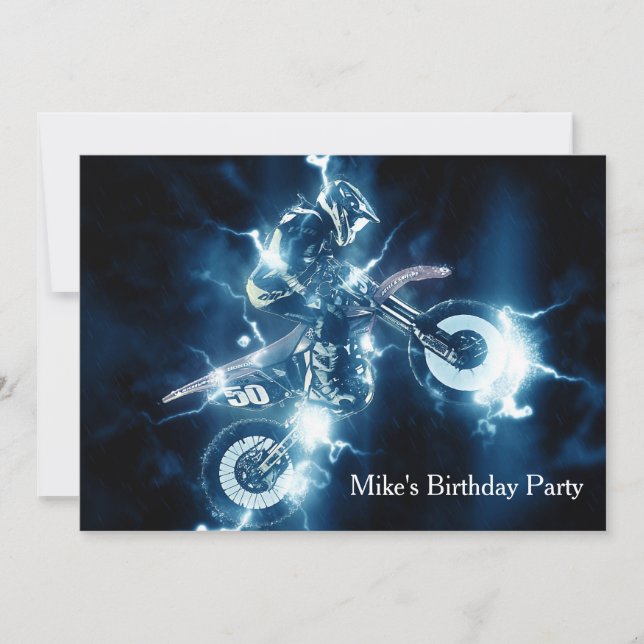 Customized Motocross Invitation (Front)