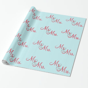 Customized Mr and Mrs Wrapping Paper