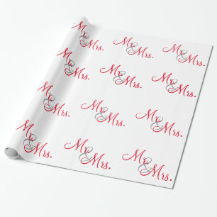 Customized Mr and Mrs Wrapping Paper